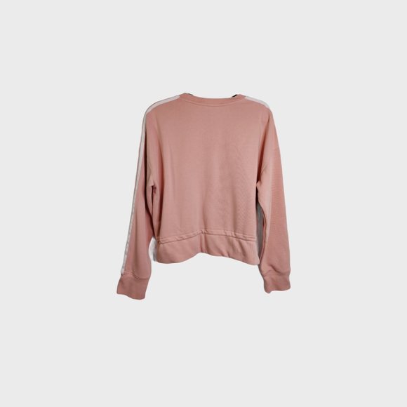 Adidas Sz L Sweatshirt Bellista 3 Stripes L/S Pink - Picture 4 of 5